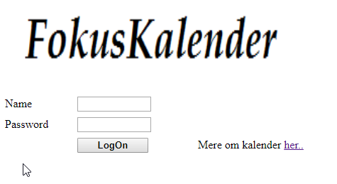 fokusKalender.dk screenshot