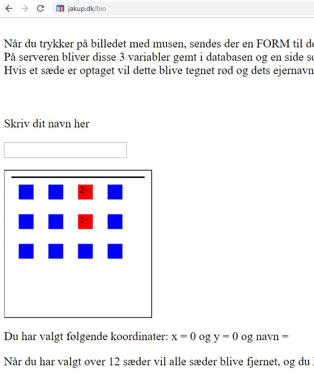 Biograf booking screenshot
